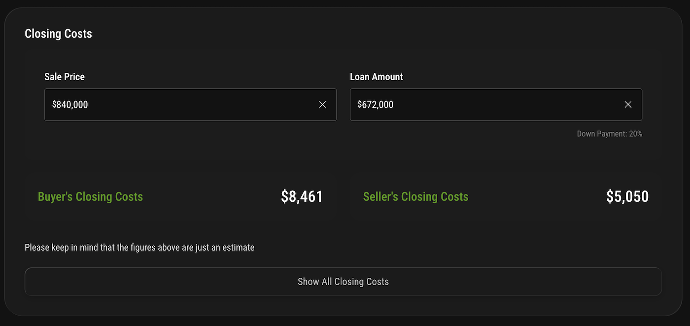 Closing Costs Calculator